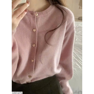 AM14254 ÁO CARDIGAN LEN CÚC TIM
