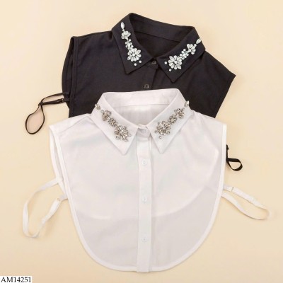 AM14251 CỔ ÁO SƠ MI ĐÍNH ĐÁ