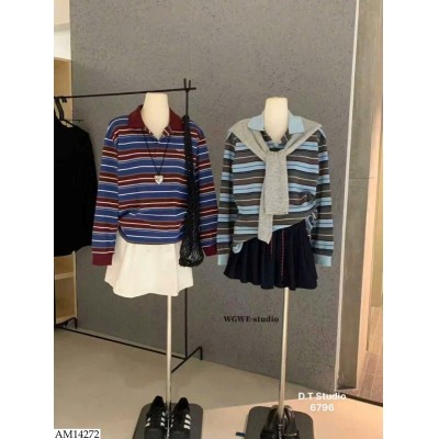 AM14272 ÁO POLO KẺ HÃNG W.G.W.E