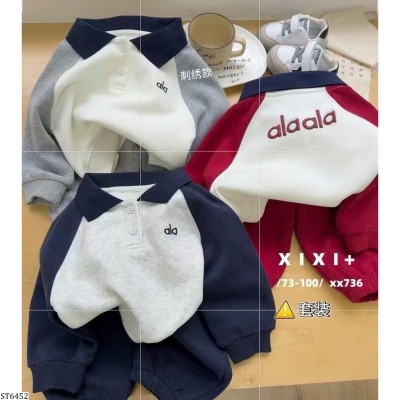 ST6452  SET POLO NỈ ALA PHỐI MÀU