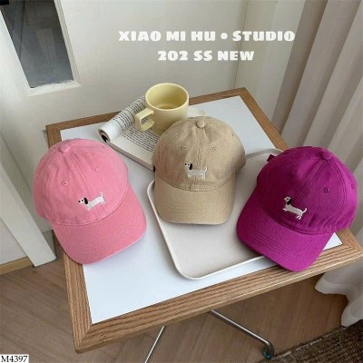 M4397 MŨ LƯỠI TRAI THÊU HÌNH CÚN