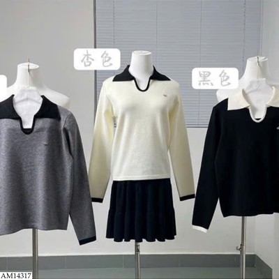AM14317 ÁO POLO LEN DÀI TAY NỮ
