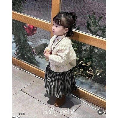 AG7793  ÁO LEN CARDIGAN BÉ GÁI
