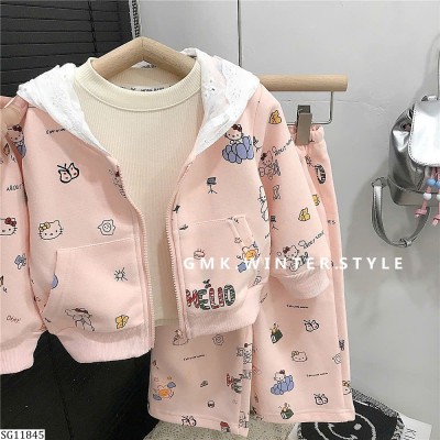 SG11845 SET NỈ PHỐI MŨ REN KITTY