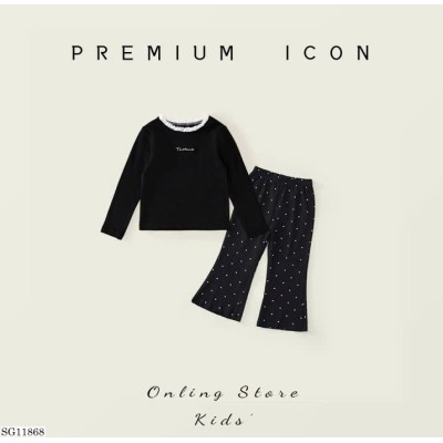 SG11868 SET THUN CỔ REN BÈO + QUẦN LOE NHÀ PREMIUM ICON