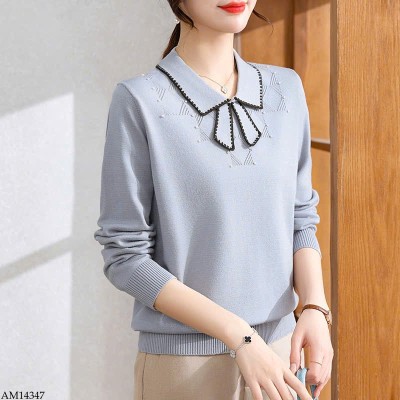 AM14347 ÁO LEN ĐÍNH HẠT CHO NỮ