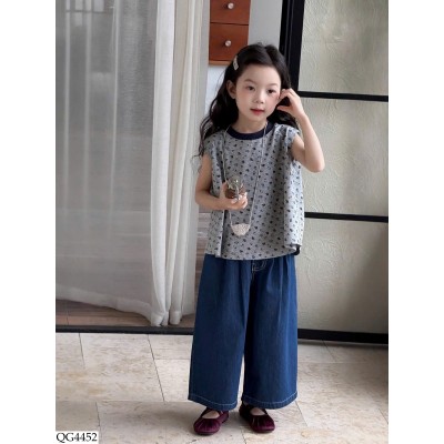 QG4452 QUẦN JEAN SUÔNG ỐNG RỘNG BG