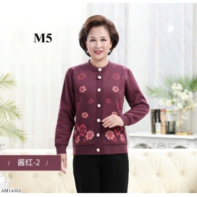 AM14352  ÁO CARDIGAN LEN LÓT LÔNG TRUNG TUỔI NAM NỮ