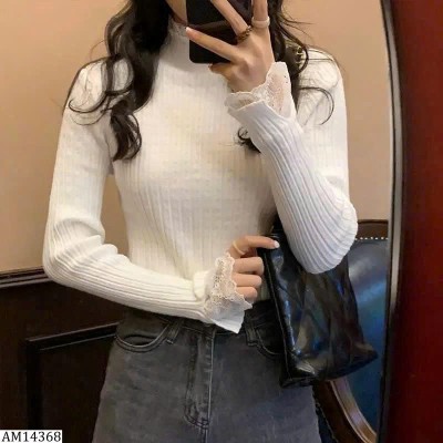 AM14368 ÁO LEN NỮ MIX REN