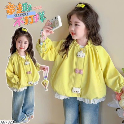 AG7823 ÁO KHOÁC PHỐI REN KITTY