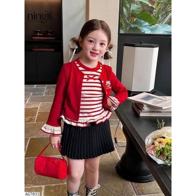 AG7831 SET 2 ÁO CARDIGAN KẺ NINGLI