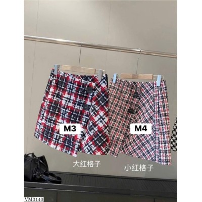 VM3140  CHÂN VÁY DẠ TWEED NHÀ IN BLUE