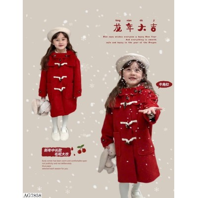 AG7858  ÁO KHOÁC DẠ DÁNG DÀI BÉ GÁI AMBB