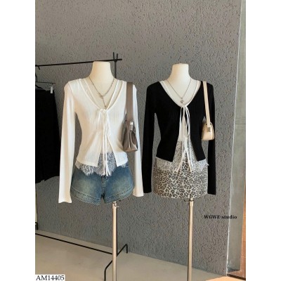 AM14405 SET ÁO CARDIGAN REM MÊM HÃNG W.G.W.E