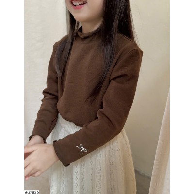 AG7836 ÁO GIỮ NHIỆT CỔ LỌ BÉ GÁI