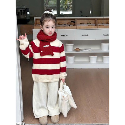 AG7862 ÁO LEN KẺ NGANG AMBBKIDS