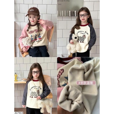AG7864 ÁO NỈ PHỐI MÀU AMBBKIDS