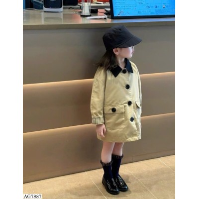 AG7887  ÁO KHOÁC GIÓ DÁNG DÀI BÉ GÁI