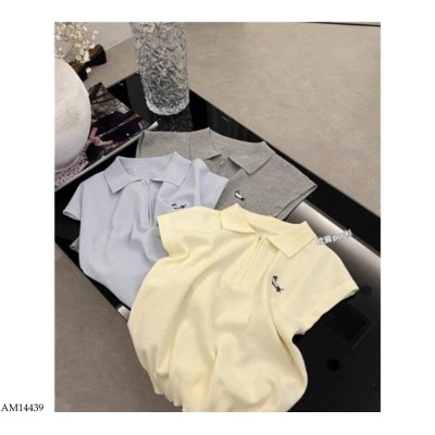 AM14439 ÁO CỔ POLO PHỐI KHOÁ CHO NỮ