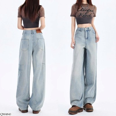 QM4841 QUẦN JEANS NỮ ỐNG SUÔNG 