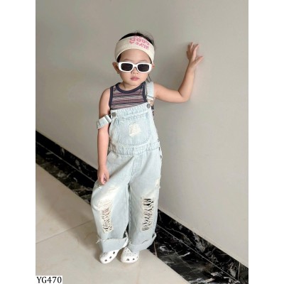 YG470  QUẦN YẾM JEAN RÁCH BG