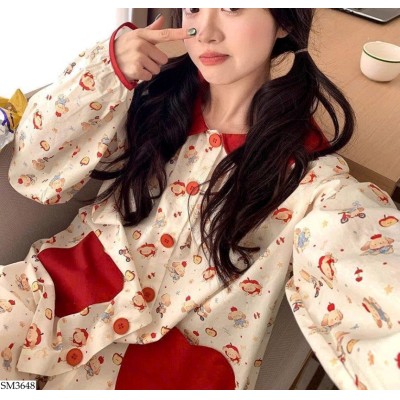 SM3648 BỘ PIJAMA MẶC NHÀ DỄ THƯƠNG