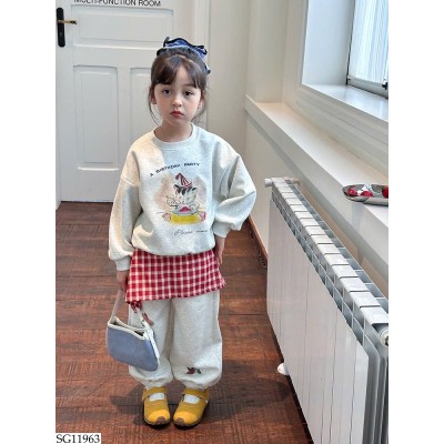 SG11963 BỘ NỈ HOẠT HÌNH BÉ GÁI