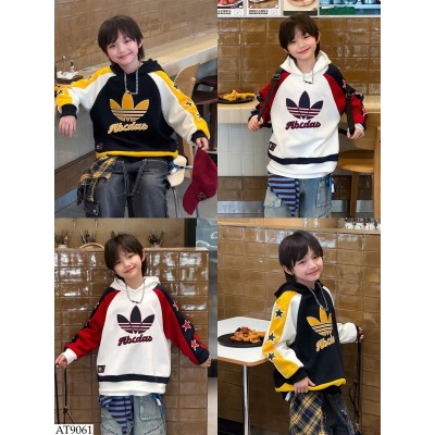AT9061 ÁO HOODIE HỌA TIẾT PHỐI MÀU BT