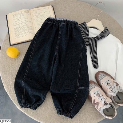 QT4561 QUẦN JEAN PHỐI CẠP BT