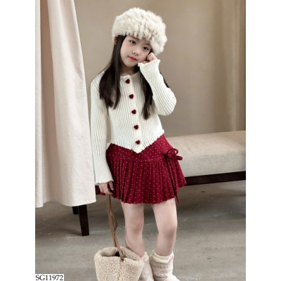 SG11972 SET ÁO LEN MIX CV XẾP LY CHẤM BI BG