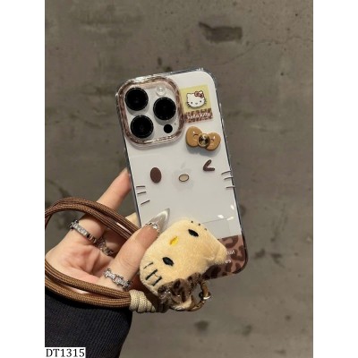 DT1315  ỐP HELLO KITTY DA BEO KÈM DÂY