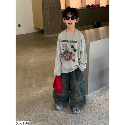 ST6484 SET ÁO MICKEY MIX QUẦN JEAN ỐNG RỘNG