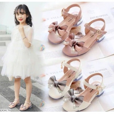 GG8170  SANDAL ĐÍNH NƠ BÉ GÁI