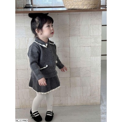 SG11980 SET LEN CHÂN VÁY XẾP LY BG