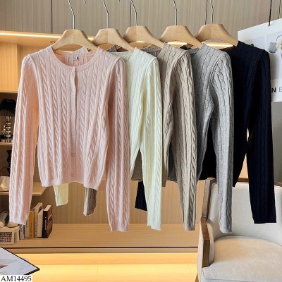 AM14495 ÁO CARDIGAN CỔ TRÒN CHO NỮ
