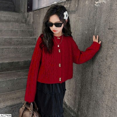 AG7908 ÁO LEN CARDIGAN BG