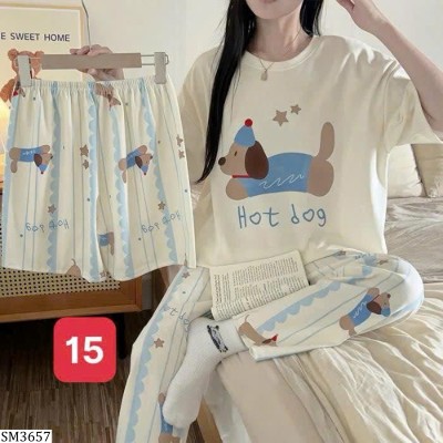 SM3657 SET ĐỒ NGỦ 3 CHI TIẾT CUTE