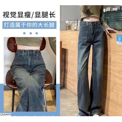 QM4859 QUẦN BÒ ỐNG SUÔNG ĐAI CÚC