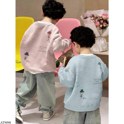 AT9098 ÁO NỈ HỌA TIẾT CHO BÉ