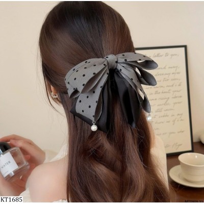 KT1685  SET 2 KẸP CHẤM BI XÁM