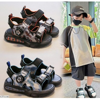 GT3106 SANDAL BÉ TRAI HỌA TIẾT RẰN RI