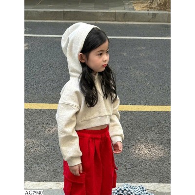 AG7940 ÁO HOODIE DÁNG NGẮN BG