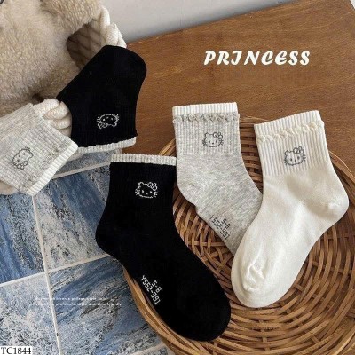 TC1844 SET 5 ĐÔI TẤT MÈO KITTY BG