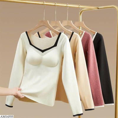AM14555 ÁO GIỮ NHIỆT KÈM ĐỆM NGỰC NỮ Cashmere 