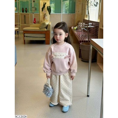 SG12028 BỘ NỈ THỎ HOA NHÍ BG