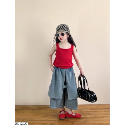 SG12037 SET ÁO SÁT NÁCH MIX QUẦN JEAN BG