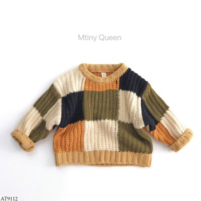 AT9112 ÁO LEN PHỐI MÀU MTINY QUEEN CHO BÉ