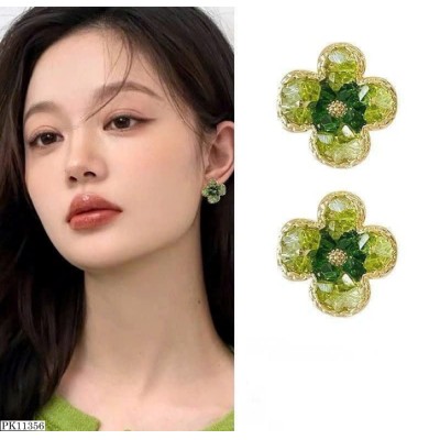 PK11356 BÔNG TAI HOA ĐÁ LẤP LÁNH