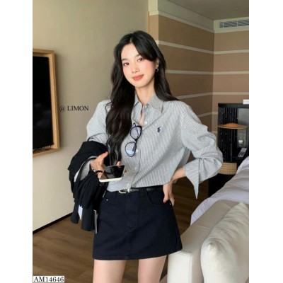 AM14646  ÁO SƠ MI THÊU NGỰA THE LIMON