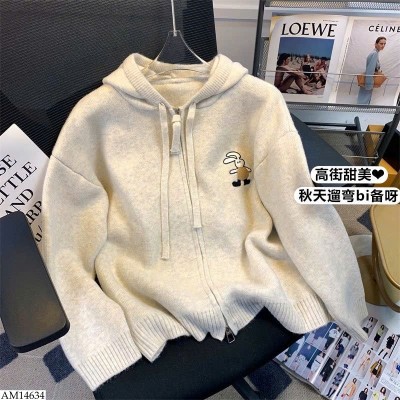 AM14634 ÁO KHOÁC LEN MŨ CHO NỮ
